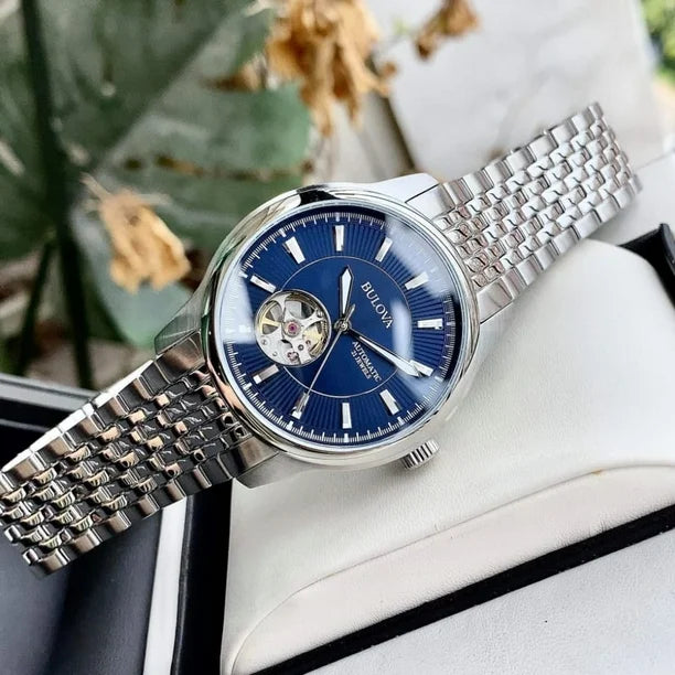 Bulova Classic Automatic | Corazón Abierto & Dial Azul Profundo | 96A189