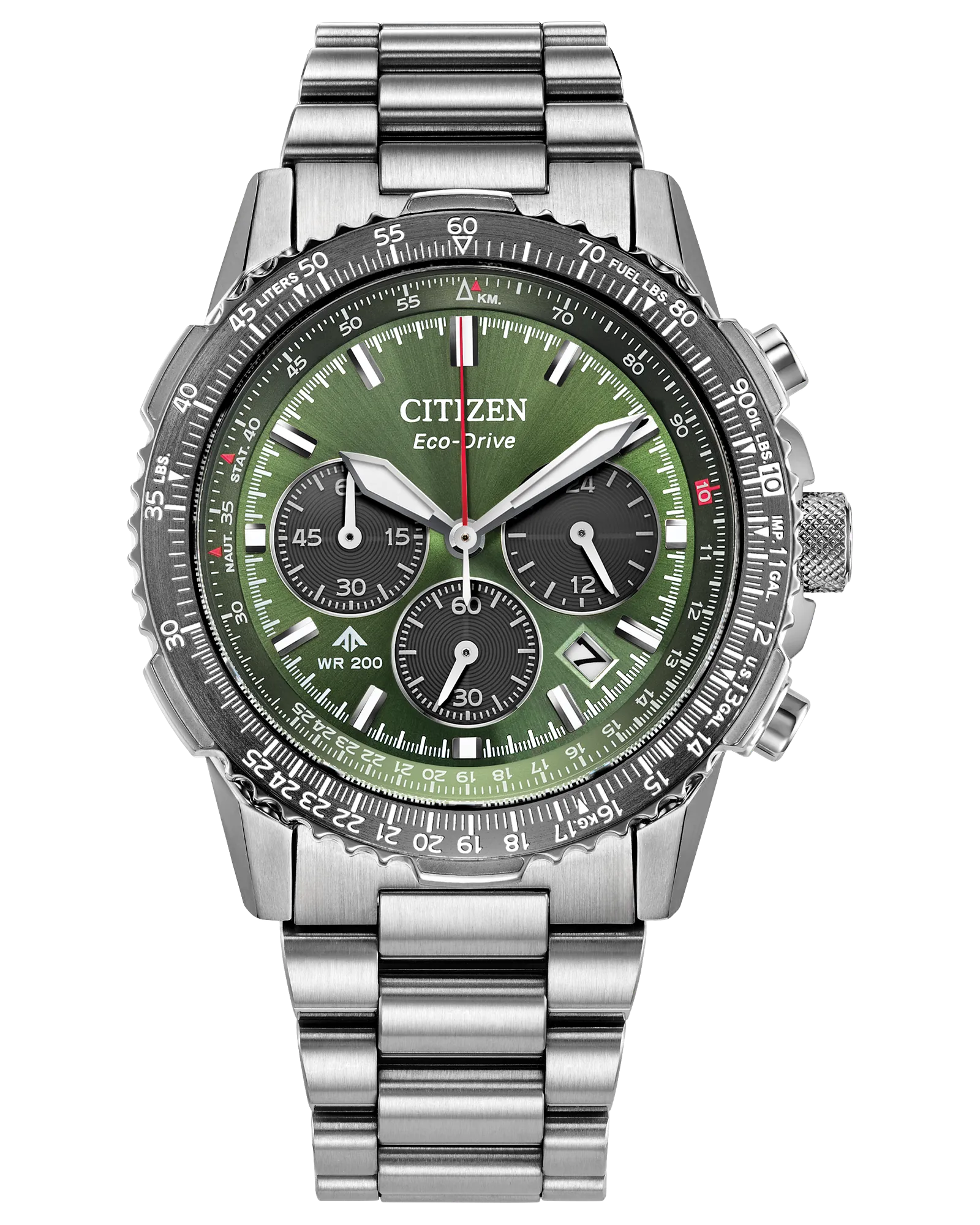 Citizen Promaster Air Chronograph | Black IP & Dial Verde Degradado | CA4664-60W