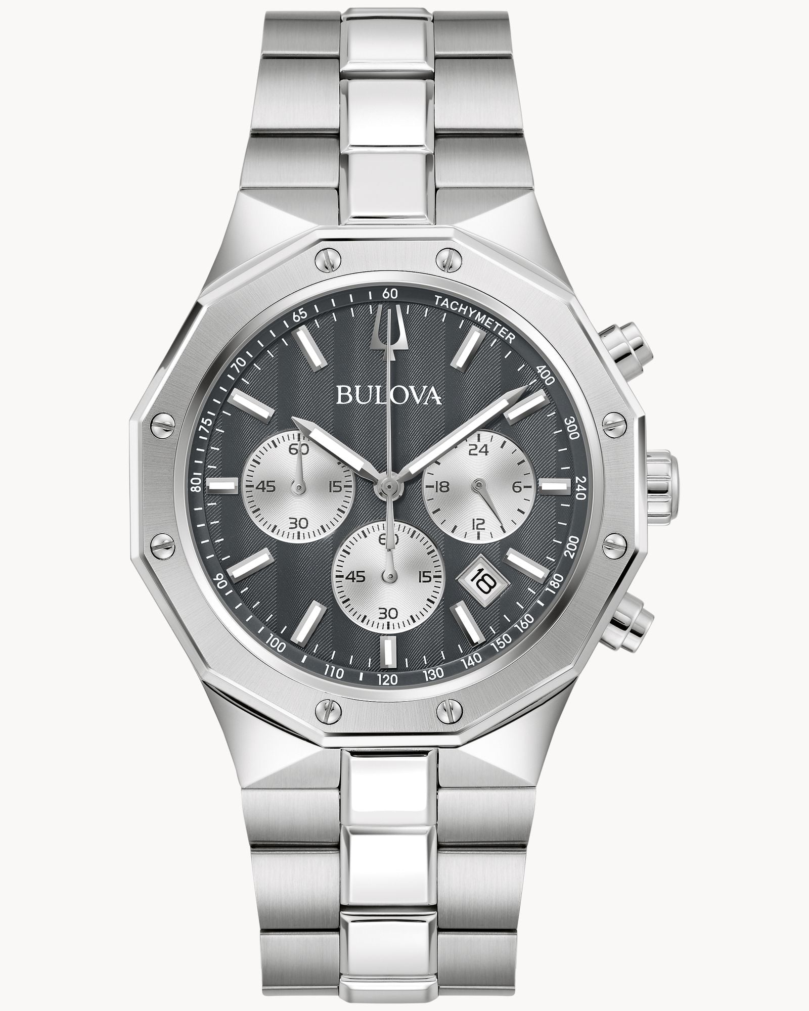 Bulova Classic Octagonal Chronograph | Acero & Zafiro | 96B459